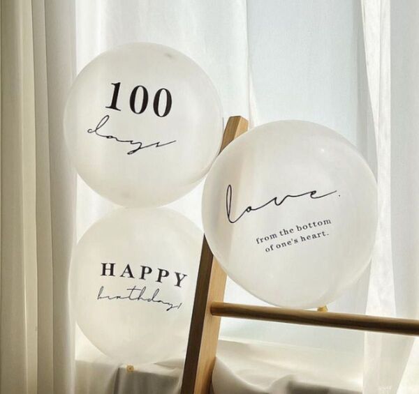 おしゃれな100日祝いのバースデーバルーン 3点セット 誕生日 風船 飾り付け