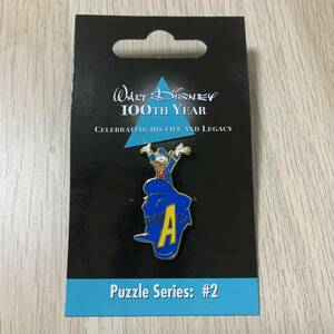  Disney 100THYEAR Donald puzzle series #2 pin badge * unused 