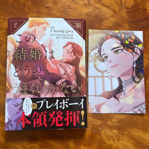 この結婚はどうせうまくいかない 2 メロンブックス特典 イラストカード付 未読品