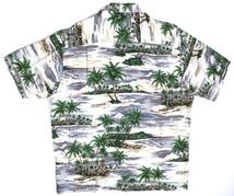 1990s HAWAIIAN COLLECTION RESERVE Rayon aloha shirts M MADE IN HAWAII ハワイ USA製 ヴィンテージアロハシャツ ヤシの木_画像2