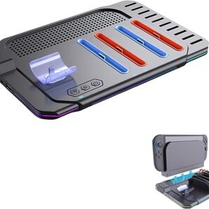 Switch 2 多機能 充電器 7 in 1 冷却 ヒートシンク 台座 4ジョイコン 1Proハンドル LEDランプ