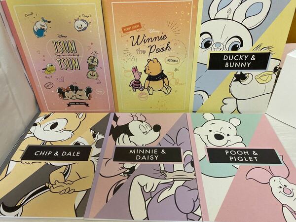 新品！！サンスター文具！日本製！！Disney キャラクターノート6冊セット！！