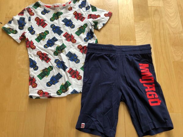 キッズ 子供服 130 上下セット Tシャツ ハーフパンツ セットアップ レゴ LEGO