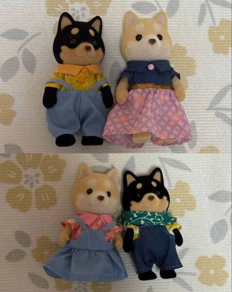 シルバニア シバイヌ ファミリー お父さん お母さん 男の子 女の子 4体 セット
