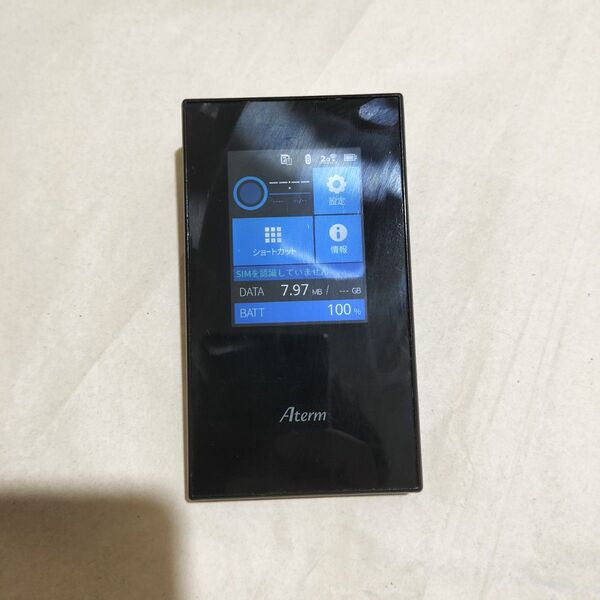 Aterm MR04LN モバイルルーター NEC SIMフリー モバイルWi-Fiルーター ブラック