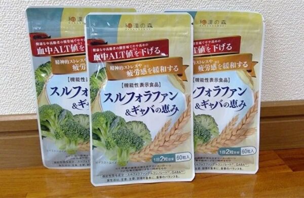 和漢の森 スルフォラファン&ギャバの恵み 60粒(30日分)×3袋セット