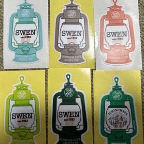 ② SWEN ランタン型ステッカー 6枚セット アウトドア キャンプ用品