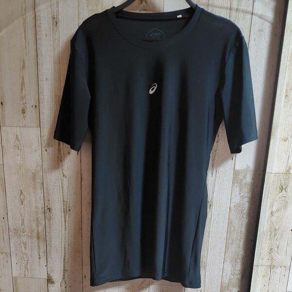 asicsアシックス野球ソフトアンダーシャツ 半袖グリーン/緑2XL