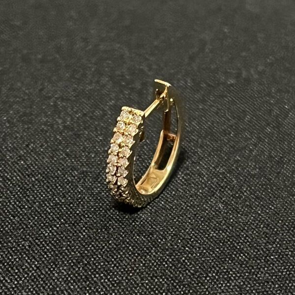 AVALANCHE 10K 天然ダイヤモンドピアス 片耳