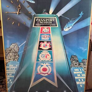 PASSPORT SCOTCH パスポート スコッチ 壁掛け時計 ヴィンテージ ウイスキー WHISKY 昭和レトロ 希少 レア