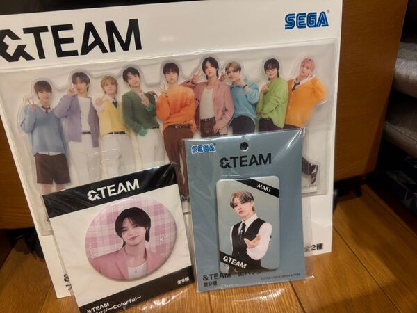 【3点セット】&TEAM アクリルスタンド 缶バッジ K ① MAKI②