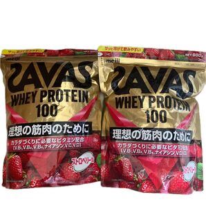 SAVAS ホエイプロテイン100 ストロベリー味 明治