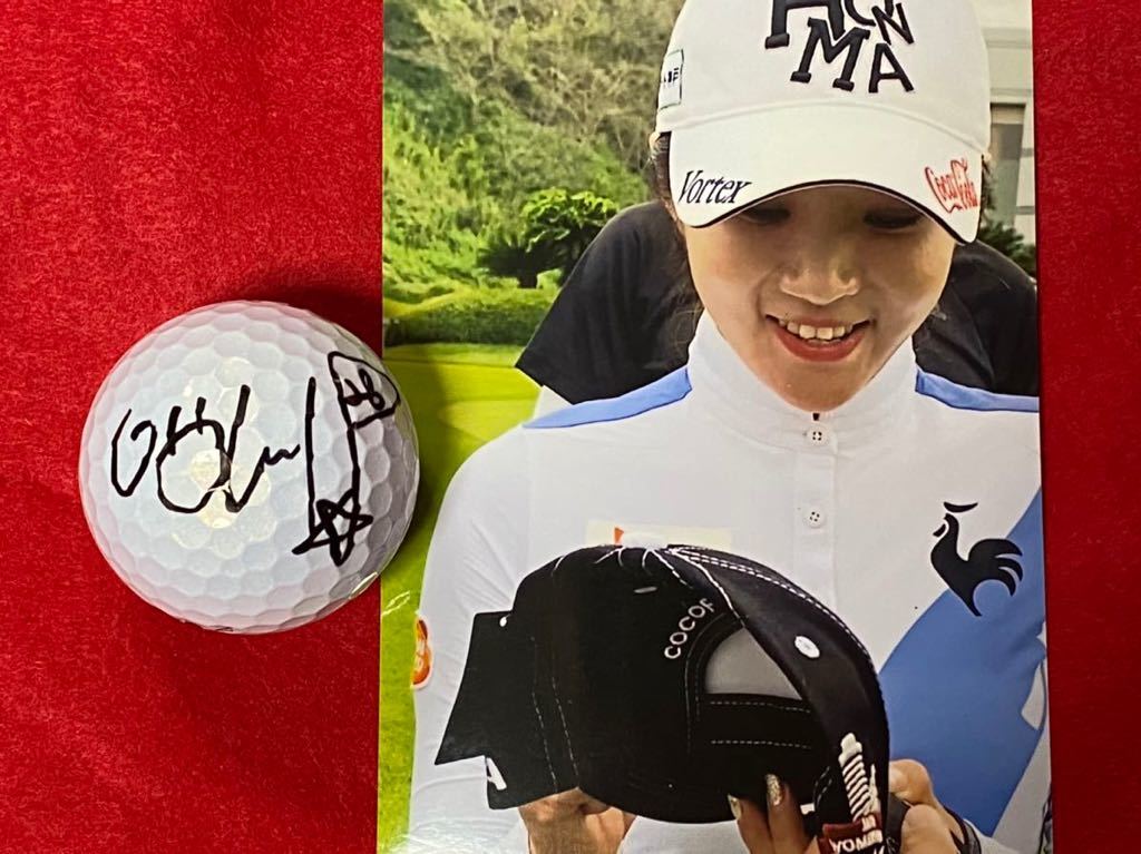 LPGA Ibomi autographed 2019 Elliere Ladies tournament original ball (with real photo), By sport, golf, others