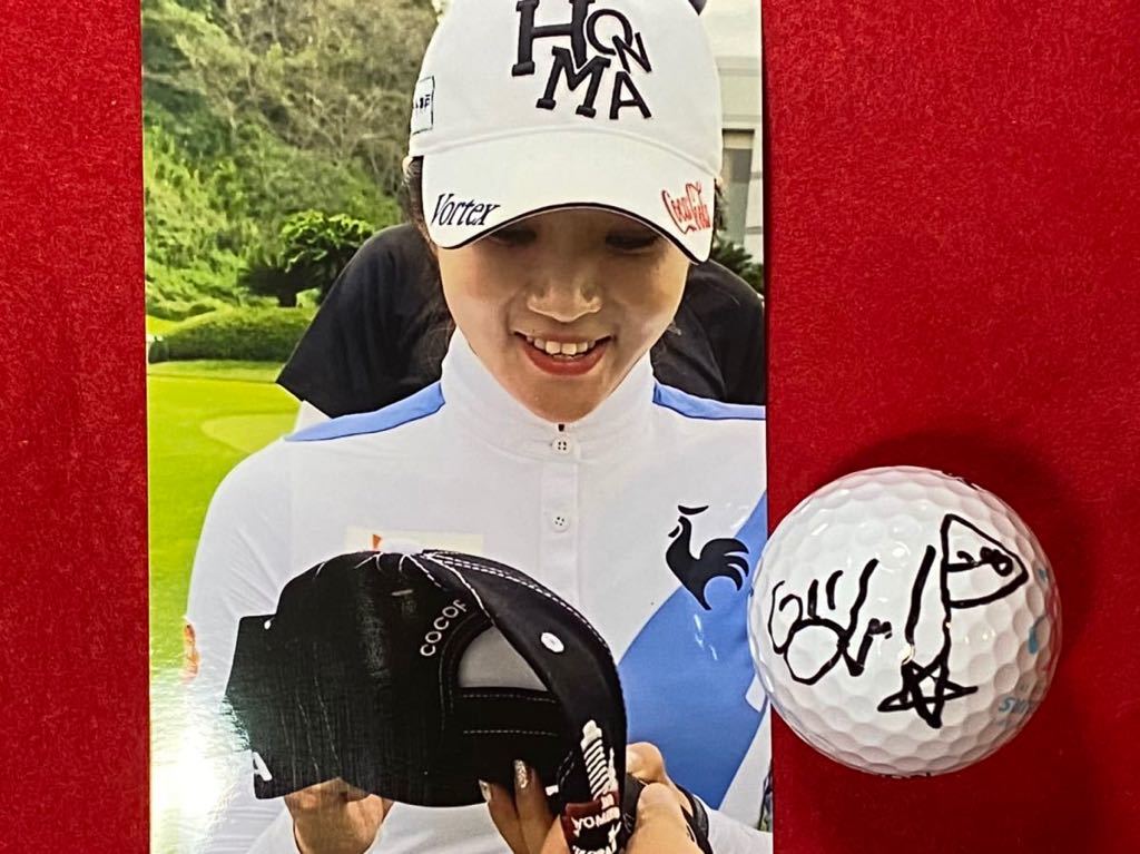 الكرة الأصلية لبطولة LPGA Ibomi الموقعة لعام 2019 Ai Miyazato Suntory للسيدات (مع صورة حقيقية), بالرياضة, جولف, آحرون