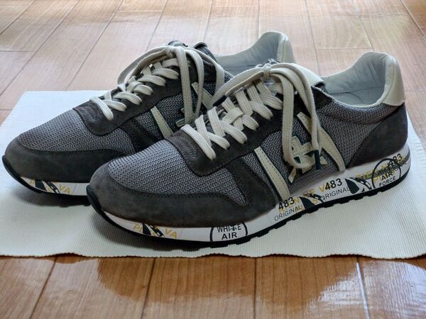 【極美品】Premiata プレミアータ スニーカー 25.5cm グレーカラー メンズ ローカットスニーカー