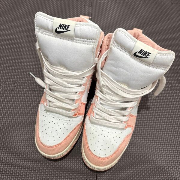 NIKE ダンクハイ ピンク/ホワイト 26cm