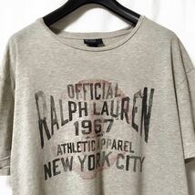 【90s Polo by Ralph Lauren ラルフローレン アスレッチ Tシャツ】グレー M ビンテージ 92 93 NY ビンポロ ポニー 古着 レア USA製_画像3