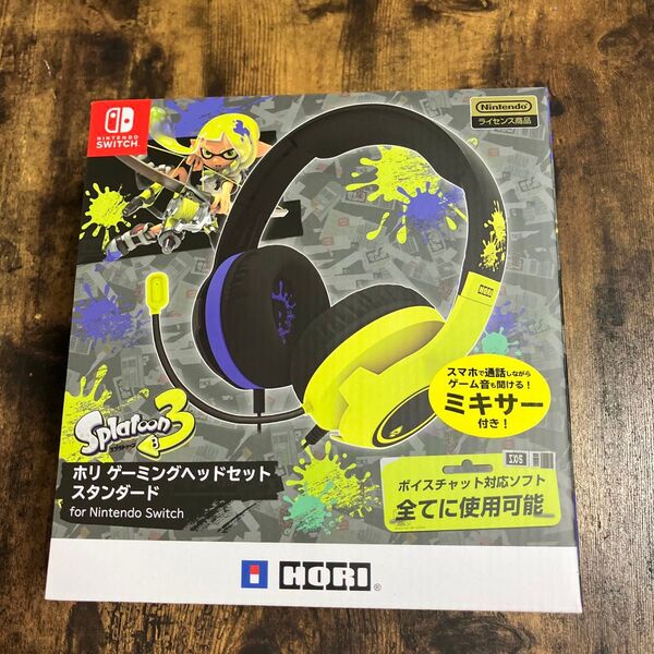 スプラトゥーン3 ホリゲーミングヘッドセット スタンダード for Nintendo Switch【Lite・有機ELにも対応】