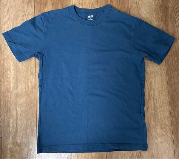ユニクロ クルーネックTシャツ ブルー メンズ Mサイズ Tシャツ トップス 半袖 UNIQLO ユニクロユー