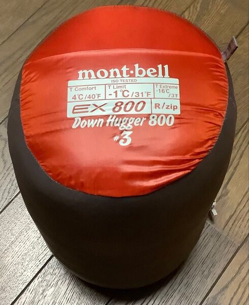 モンベル mont-bell ダウンハガー800 #3 寝袋 シュラフ レッド