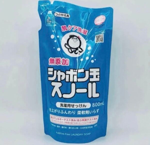 無添加 洗濯洗剤 シャボン玉石けん スノール詰め替え用 800mL