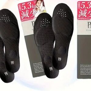 【おぼんまえはお盆前SALE2セット】Pitsole 中敷き ブラック 新品未使用 体感-5.3kg 23~24.5cm
