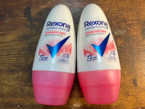 新品未使用 レクソナ Rexona 制汗 デオドラント パウダードライx2本 お徳用 セット アジア 脇汗 夏場 ロールオン