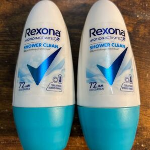 新品未使用 レクソナ Rexona 制汗 デオドラント クリーンシャワーx2本 制汗ロールオン 脇汗 ワキガ 多汗 夏場 送料込