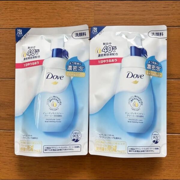 ダヴ ビューティモイスチャー クリーミー泡洗顔料 レフィル 125ml×2