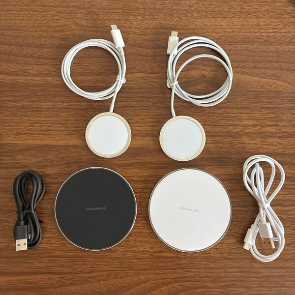 (セット)ワイヤレス充電器 4個セット+ UGREEN Lightningケーブル