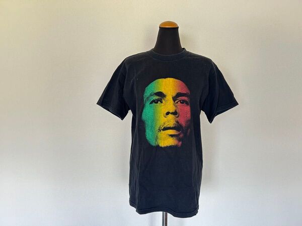 90~00s ヴィンテージ ZION ROOT WEAR ボブ・マーリー プリントTシャツ ブラック Mサイズ 古着