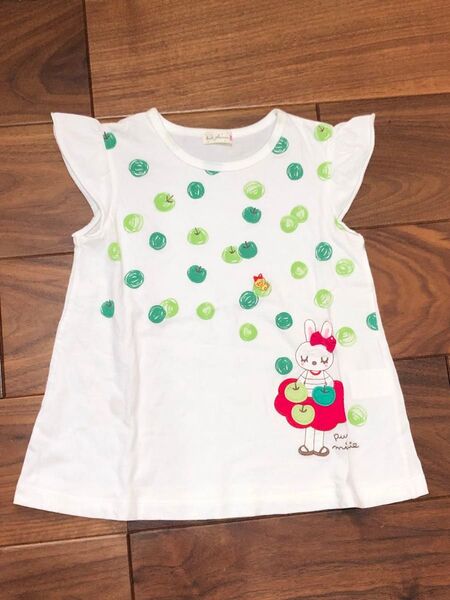 ☆KP☆半袖Tシャツ mimiちゃん ミミちゃん 120 リンゴ/ 女の子 子供服 キッズ トップス