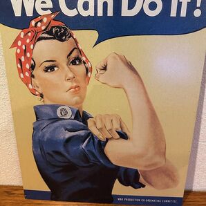 ヴィンテージ We Can Do It! ポスターブリキ看板 ミッドセンチュリー