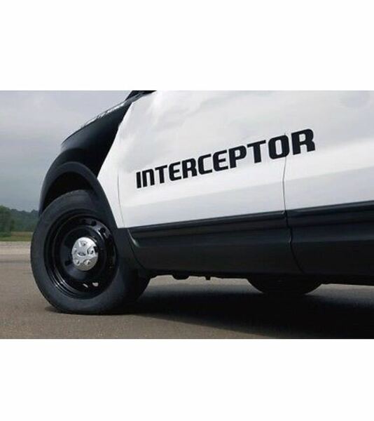 送料込 大 デカール シール ステッカー interceptor 黒 ブラック インターセプター エンブレム エクスプローラー フォード explorer ford