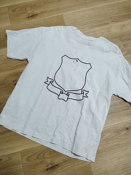 Re: NUMBER (N)INEナンバーナイン Tシャツ 半袖エンブレム穴3ライトグレー灰