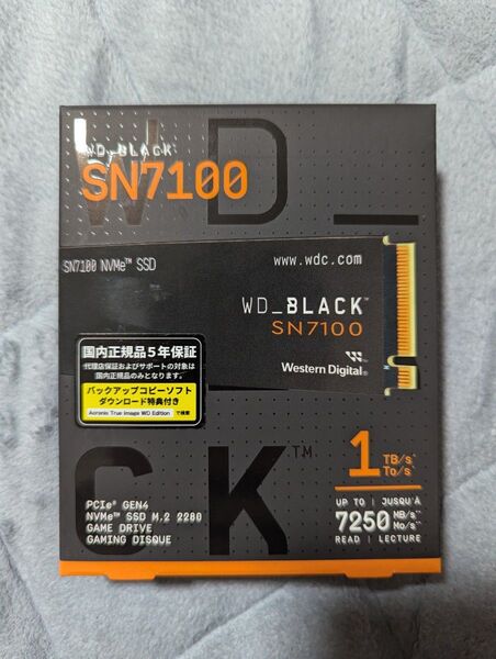 【新品・国内正規品】WD_BLACK SN7100 SSD1TB M.2 PCIe 4.0 NVMe