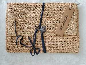 DONOBAN(dono van )* soft stylish basket bag material clutch bag * star attaching * rough .a material * marine manner 