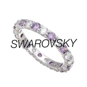 アミュレット スワロフスキーCZ採用 フルエタニティリング(パープル×クリア)