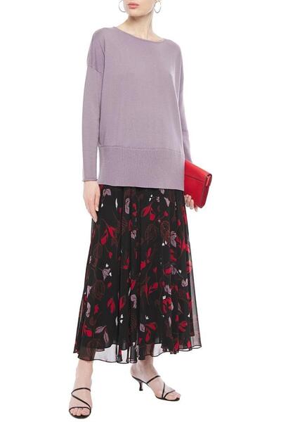 新品送料無料US0/7号~9号Diane von Furstenberg ダイアンフォンファステンバーグフローラルプリントシフォン マキシスカート