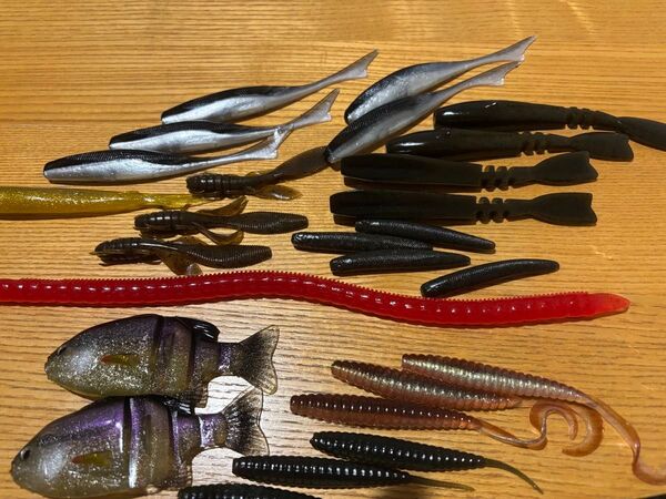バス釣りワームセット ジャバギル ジャバロンフライ キンクー等