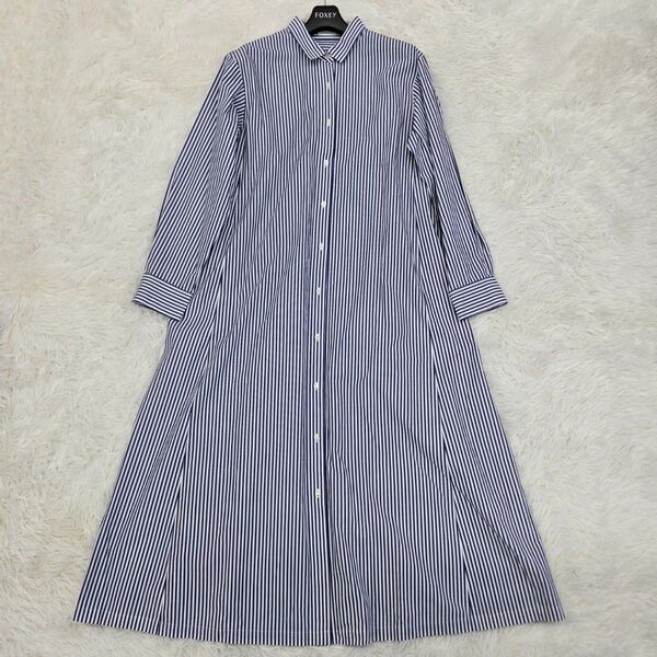 MACKINTOSH PHILOSOPHY マッキントッシュフィロソフィー シャツワンピース ストライプ 長袖 ロング丈 38 M