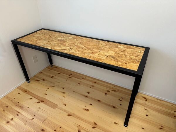 無骨な鉄脚×OSB天板 作業台/PCデスク 学習机