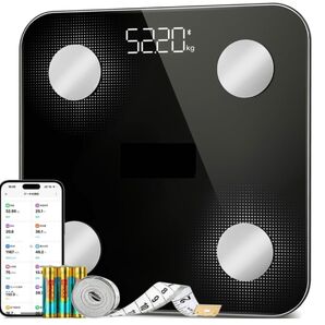 体重計 スマホ連動体脂肪計 体組成計 体重/BMI/体脂肪率/筋肉量/体水分率