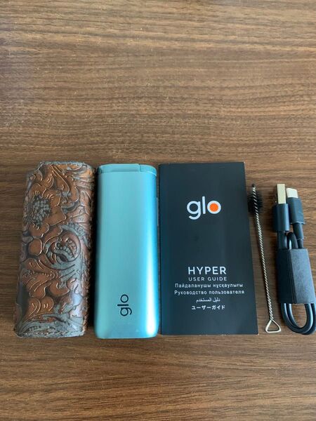 glo hyper マラカイトティール+PUレザーケース