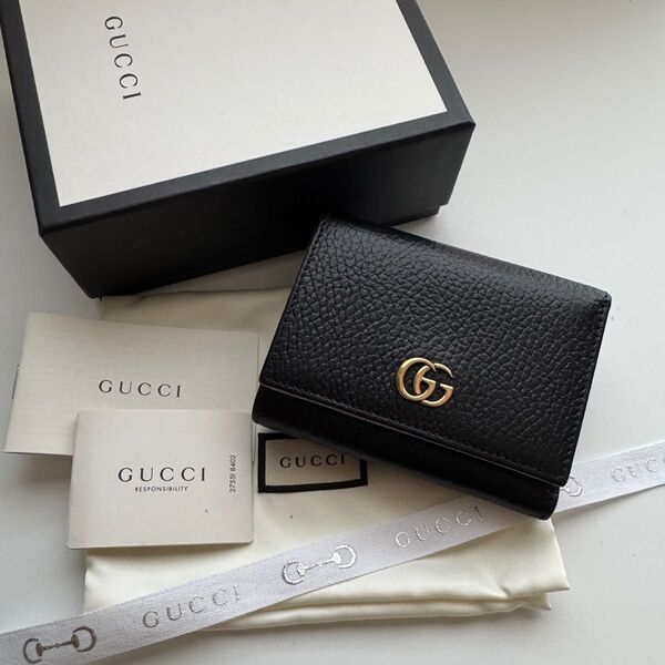 【極上美品】 940 GUCCI グッチ マーモント 3つ折り 財布