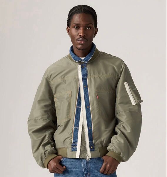 sacai x LEVI'S Men's Denim x Nylon Twill Reversible Blouson サイズ3