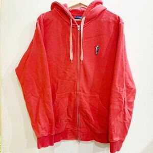 FLIP THE SCRIPT (フリップザスクリプト) ジップ スウェット パーカー (L) RED | Mens メンズ ストリート フーディー 赤 skate スケーター