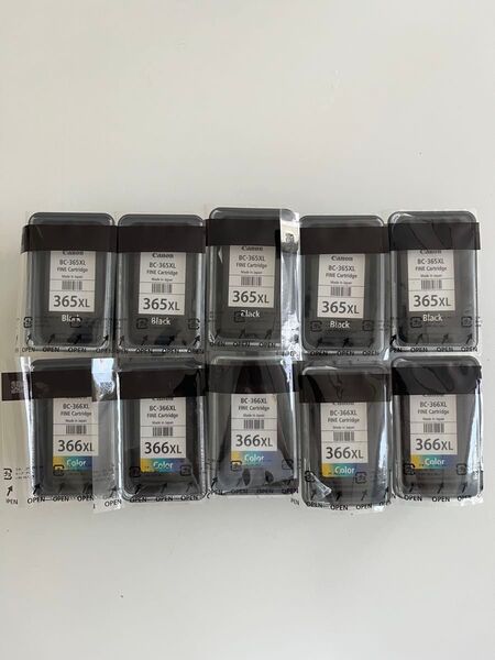 使用済み Canon 純正インクカートリッジ BC-365XL BC-366XL 計10個