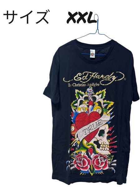 Ed Hardy スカル ハート Tシャツ サイズXXL