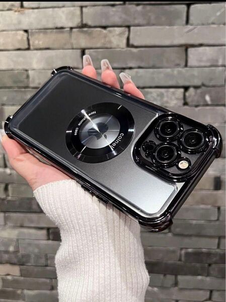 iPhone14proケース クリアケース iPhone14plusケース メッキ加工 耐衝撃 レンズ保護 MagSafe充電